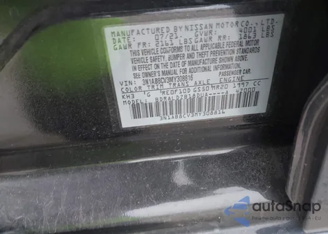 2021 Nissan Sentra Sv Xtronic Cvt from USA, damaged, VIN 3N1AB8CV3MY308816